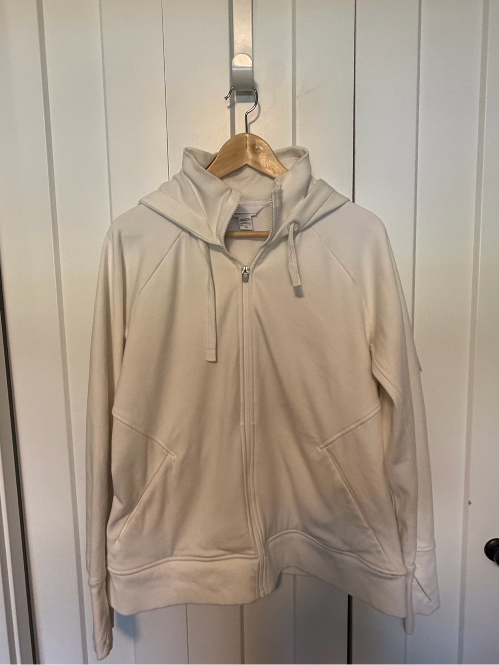 Athleta Cream Full-Zip Hoodie